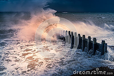 EASTBOURNE, EAST SUSSEX/UK - OCTOBER 21 : Tail End of Storm Bria Stock Photo