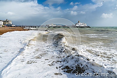 EASTBOURNE, EAST SUSSEX/UK - OCTOBER 21 : Tail End of Storm Bria Editorial Stock Photo