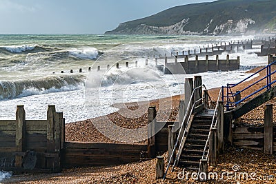 EASTBOURNE, EAST SUSSEX/UK - OCTOBER 21 : Tail End of Storm Bria Editorial Stock Photo