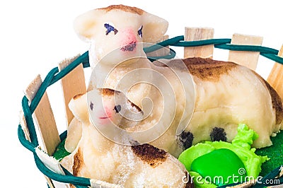 Easter almond paste lamb Stock Photo