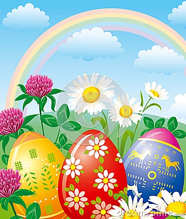 Easter Background Vector Illustration