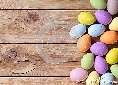 Easter Background with Easter Eggs Stock Photo