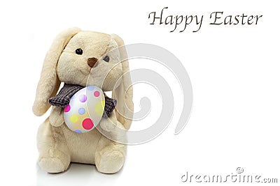 Easter background with a rabbit Stock Photo