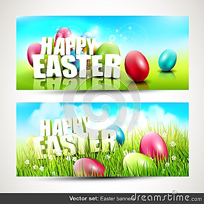 Easter banners Vector Illustration