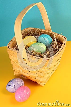 Easter Basket Stock Photo