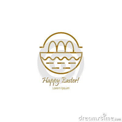 Easter basket vector Vector Illustration