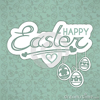 Easter blue Vector Illustration