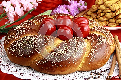 Easter bread Stock Photo