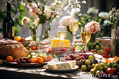 Easter Brunch Feast easter holiday theme Stock Photo