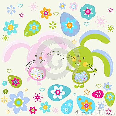 Easter bunnies Stock Photo