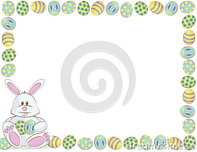 Easter Bunny Border Stock Photo