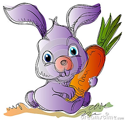 Easter bunny Vector Illustration