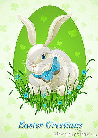 Easter bunny in egg Vector Illustration