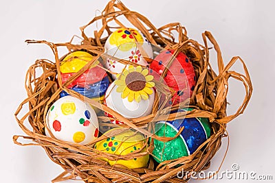 Easter bunny with eggs Stock Photo