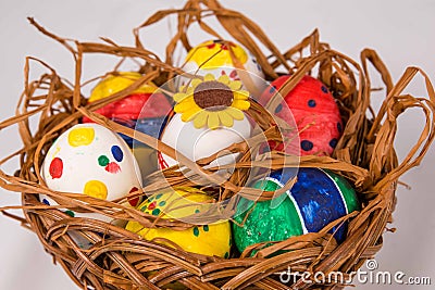 Easter bunny with eggs Stock Photo