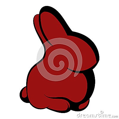 Easter bunny icon, icon cartoon Vector Illustration