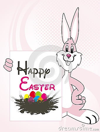 Easter bunny illustration Vector Illustration