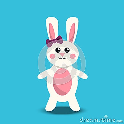 Easter bunny or rabbit Vector Illustration