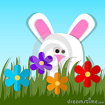 Easter bunny or rabbit Vector Illustration