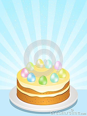 Easter cake Vector Illustration
