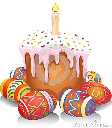 Easter cake Vector Illustration