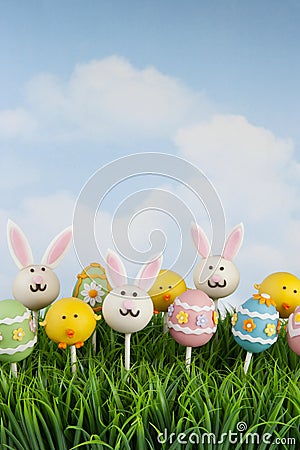 Easter cake pops Stock Photo