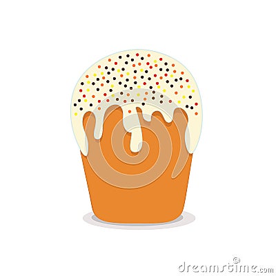 Easter cake with a glaze Vector Illustration