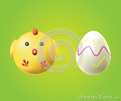 Easter candies. Egg end chiken Stock Photo