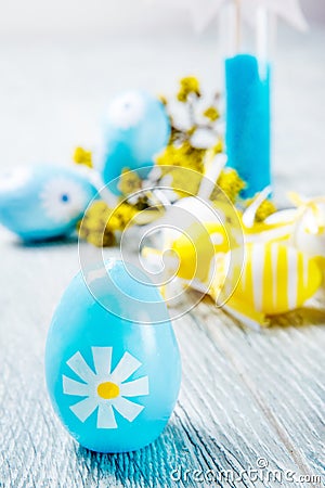 Easter candle egg Stock Photo