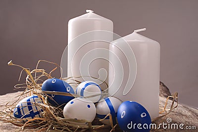 Easter Candle Stock Photo