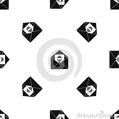 Easter card pattern seamless black Vector Illustration