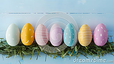 Easter celebration with pastel perfection design, soft and inviting Stock Photo