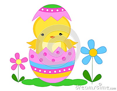 Easter chick Vector Illustration