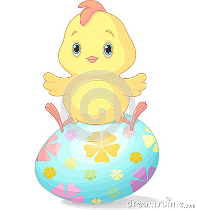 Easter chick Vector Illustration