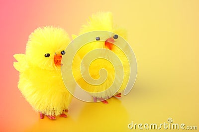 Easter chickens Stock Photo