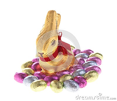 Easter chocolate bunny Stock Photo
