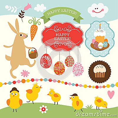 Easter collection Stock Photo