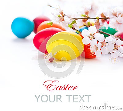 Easter. Colorful easter eggs Stock Photo