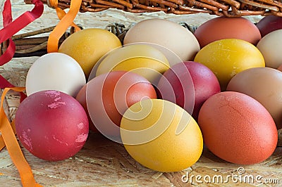 Easter colorful eggs Stock Photo