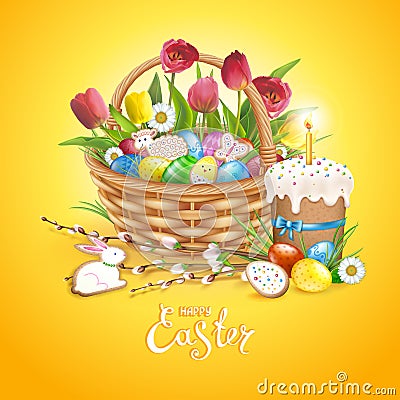 Happy easter collection Vector Illustration