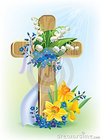 Easter cross Vector Illustration
