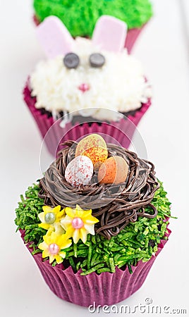 Easter Cupcakes Stock Photo