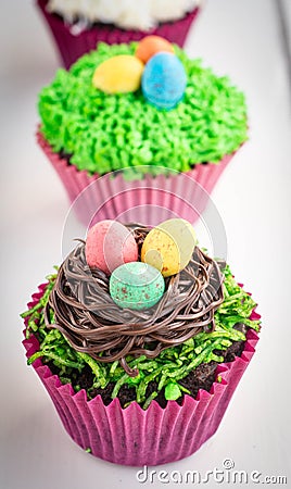 Easter Cupcakes Stock Photo