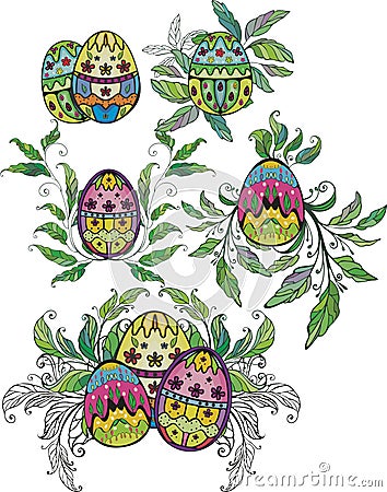 Easter design elements Vector Illustration