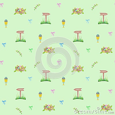 Easter design elements eggs, for textile, fabric, decor Stock Photo