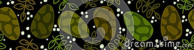 Easter dinosaur eggs seamless cartoon ribbons floral pattern for wrapping paper and kids and gifts box Stock Photo