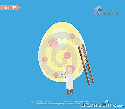 Easter egg, business easter Vector Illustration