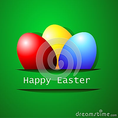 Easter egg card Vector Illustration