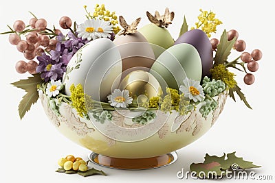 Easter Egg Centerpieces: Happy Easter Easter decorations design and style ideas Stock Photo