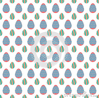 Easter egg design shape pattern background Vector Illustration